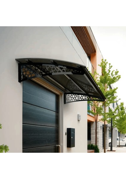 Pratik Metal Sundurma (120x100) Selçuklu Serisi Kapı Üstü Sundurma Koruma Gölgelik (Siyah - Füme) fiyatları