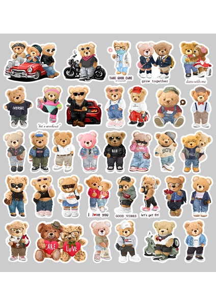 Sevimli Teddy Bears Hobi Etiket Seti