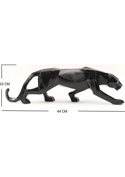 Kübik Leopar Biblo|rustik,minimalist,modern,bohem,dekoratif,obje,el Yapımı,heykel,siyah,hayvan
