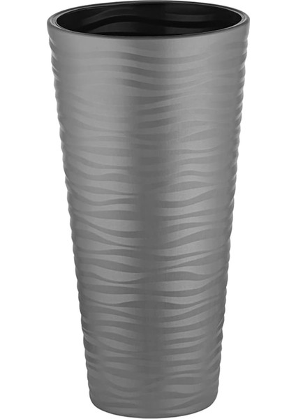 Serinova Kvt1 Kumsal Vazo Saksı No: 1, 30 cm, 5,5 Litre Antrasit