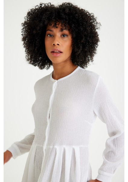 Günlük Yazlık Tam Boy Tesettür Kadın Elbise BT391BEYAZ indirimleri