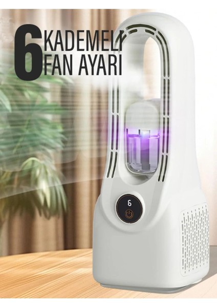 Şarjlı Kule Tipi 6 Kademeli Fanlı Hava Nemlendirici