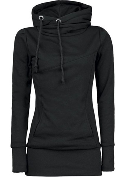 Toridas Günlük Asimetrik Kesim Cepli Uzun Kadın Sweatshirt 3011siyah2 fiyatları