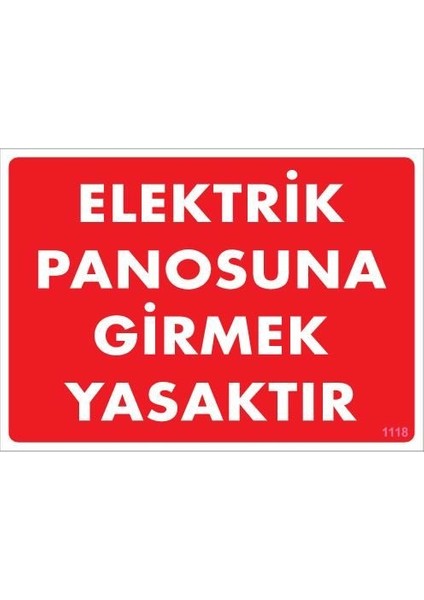 Elektrik Panosu Levhası 25X35 KOD:1118