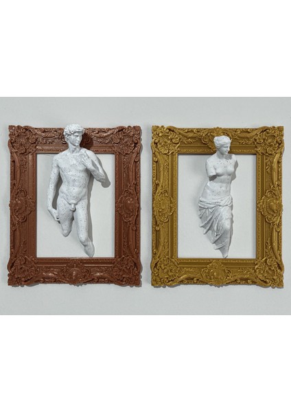 Duvar Heykeli / Duvar Çerçevesi / Davut / Venüs / 16 x 13 cm