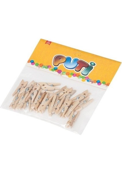 Puti Ahşap Madal Küçük 24LÜ - 2 Paket