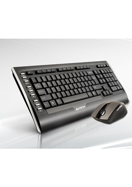 A4 Tech 9300F Q Kablosuz USB Siyah Lux Multimedya Klavye/mouse Set
