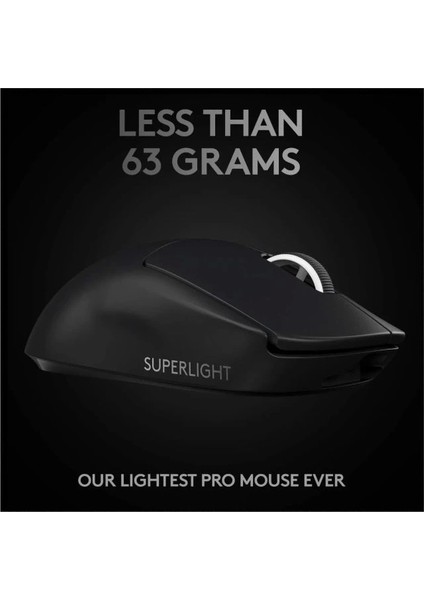Logitech G Pro x Superlıght Ultra Hafif Hero Oyuncu Mouse Black Mouse