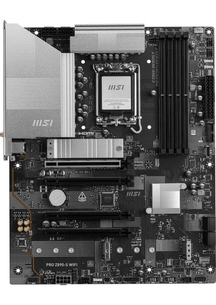 MSI PRO Z890-S WIFI PZ DDR5 8800MHZ(OC) USB 20Gbps 3xM.2 1xTB4 HDMI DISPLAY 2.5G LAN WIFI7 ATX 1851P