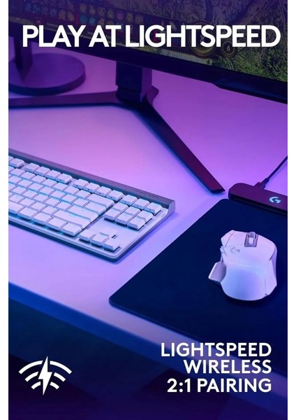 Logitech G502 x Plus Kablosuz Rgb Oyun Mouse Beyaz Rgb Yok Kablosuz