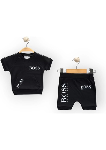 Baby Marka Bossa Desen Interlok Şortlı Ikili Takım 6-24 Ay