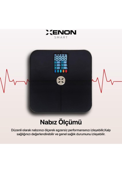 X8702 Nabız Olcumlu Dıjıtal Baskul