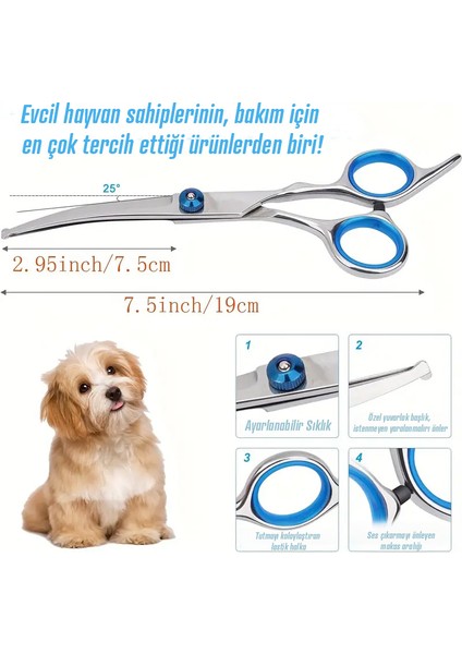 Kedi Köpek İçin Güvenli Uç Tasarımlı Paslanmaz Çelik Bakım Makası modelleri