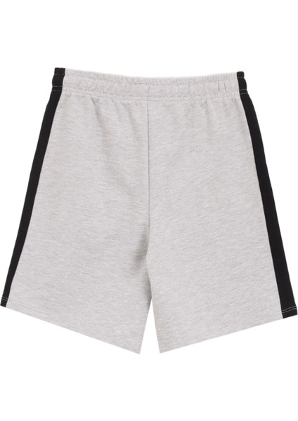 Lastikli Bel Relaxed Gri Melanj Erkek Çocuk Şort D5SB-SHT3207