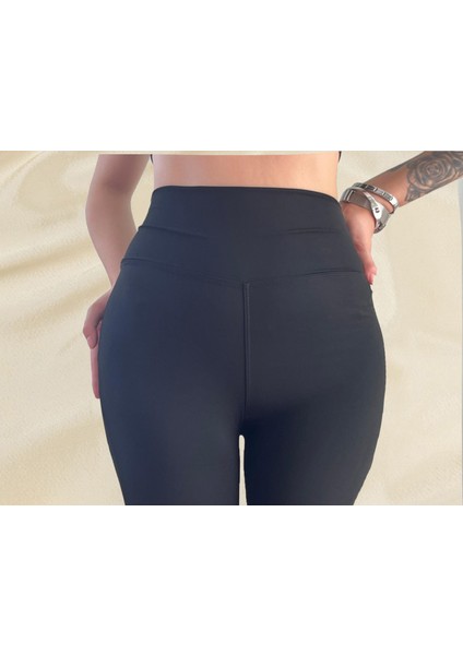 Yandan File Detaylı Toparlayıcı Siyah Tayt indirimleri