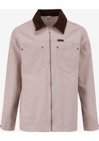 Regular Fit Gri Erkek Ceket W2510266035 Kadife Yakalı Ceket