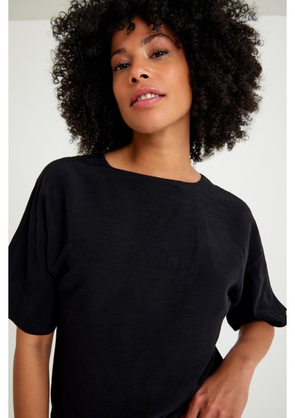 Keten Günlük Rahat Beli Lastikli Kadın İkili Takım Alt Üst