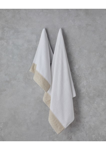 Linda Pamuklu Nakışlı Banyo Havlusu 90X150 cm Beyaz modelleri