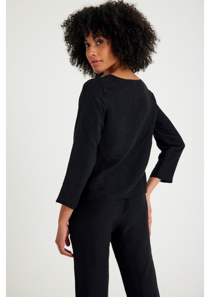 Keten Günlük Rahat Beli Kemerli Kadın İkili Takım Alt Üst modelleri