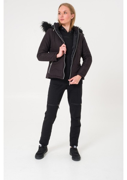 Günlük Kürklü Şişme Kadın Mont 807S