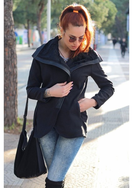 Toridas Günlük Kışlık Kaşmir Yaka Kadın Kaban BTTR821SIYAH fiyatları