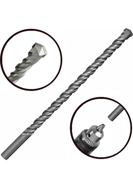 Uzun Boy Elmas Matkap Ucu 16X570 (57CM Boy) Beton Duvar Delici