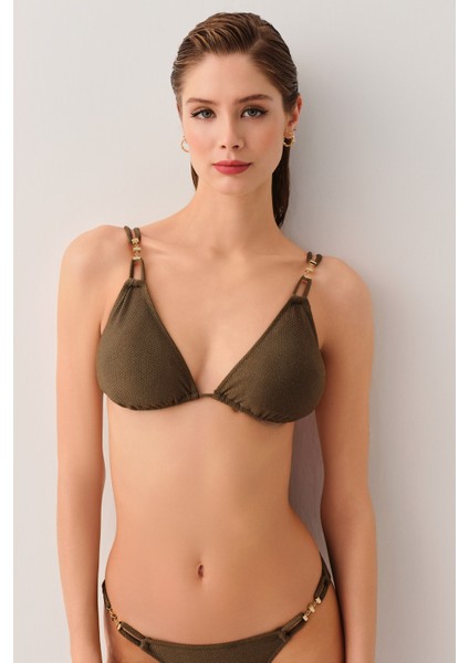 Olivia Aksesuarlı Üçgen Bikini Üst