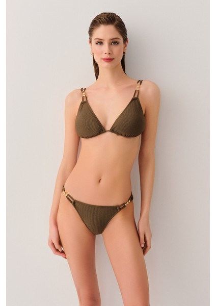 Olivia Aksesuarlı Üçgen Bikini Üst