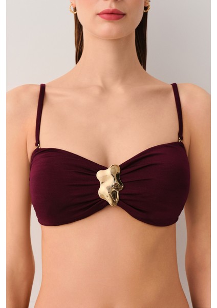 Stary Aksesuarlı Straplez Bikini Üst