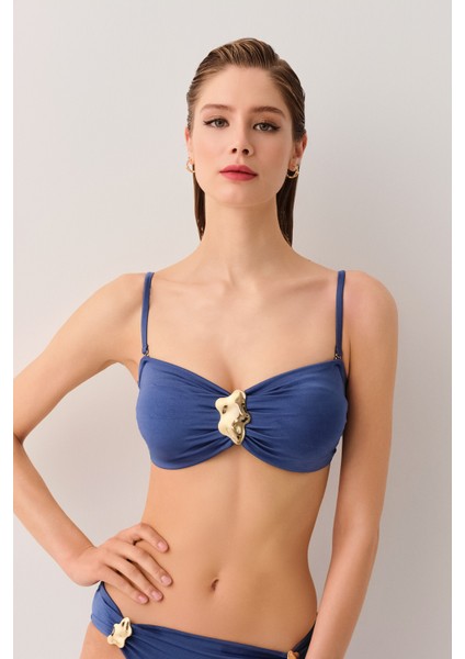 Stary Aksesuarlı Straplez Bikini Üst