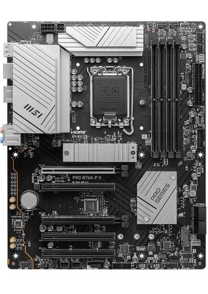 Msı Pro B760-P Iı 7200MHZ 1xhdmı 1xdp 2xm.2 USB 3.2 Atx 1700P (12. / 13. ve 14. Nesil Işlemci Uyumlu)
