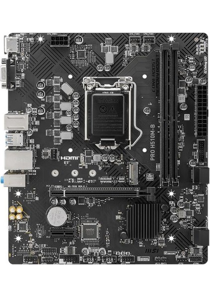 Msı Pro H510M-B Ddr4 2933MHZ 1xhdmı 1xvga 1xm.2 USB 3.2 Matx 1200P (Sadece 10.nesil Işlemci UYUMLU-H470 Chıpset)