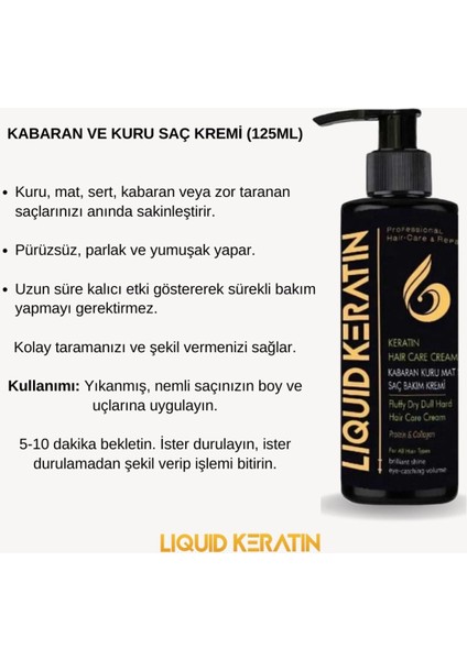 Kabaran Saçlara 2'li Keratin Bakım Seti Şampuan + Kabaran Krem