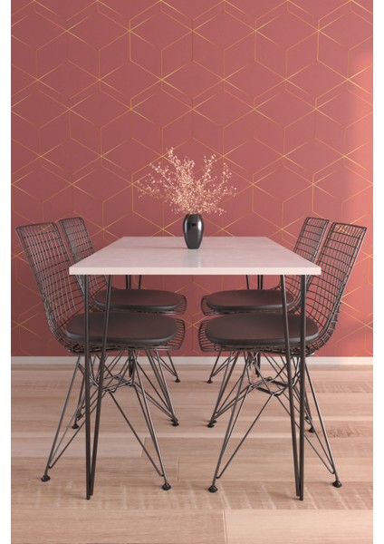 4 Sandalyeli Mutfak Takımı 110 x 70 cm Yemek ve Balkon Masası fiyatları