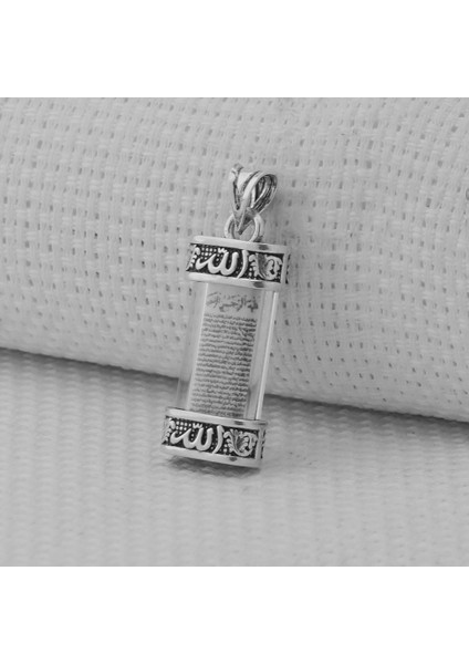 Cevşeni Kebir Dualı Allah(C.c) Yazılı 925 Ayar Gümüş Kolye Ucu