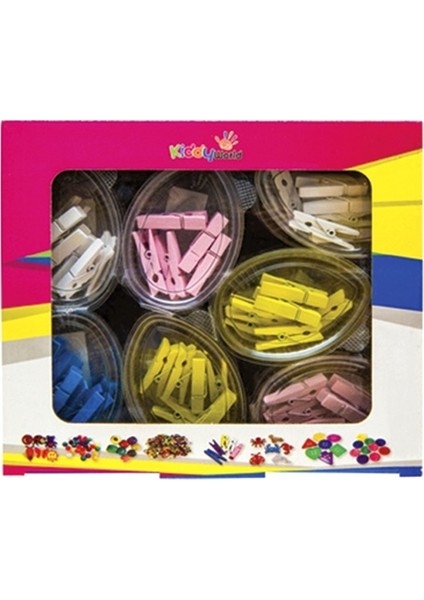 Kiddy World Ahşap Mandal Küçük - 4 Paket