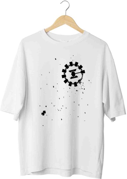 Interstellar Baskılı Oversize Tshirt