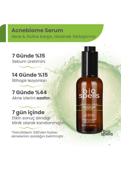 Acnebiome Serum - Akne Cilt Bakım Serumu 30 ml fiyatları