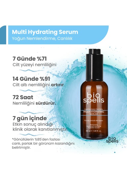 Multi Hydrating Serum 30ml - Yoğun Nemlendirme ve Dolgunlaştırıcı Etkili Cilt Bakım Serumu fiyatları