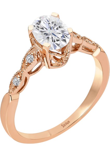 Pırlanta ve Beyaz Topaz Taşlı Diana Yüzük 0407R0205