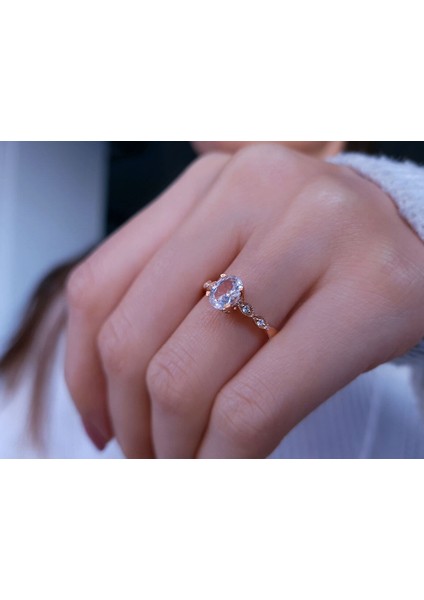 Pırlanta ve Beyaz Topaz Taşlı Diana Yüzük 0407R0205 indirimleri