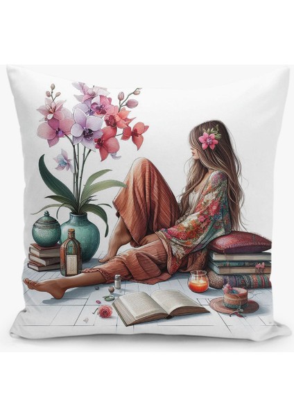 Bohem Desen Çift Taraflı Dijital Baskı Kırlent Kılıfı (Bohem Cushion Cover) modelleri