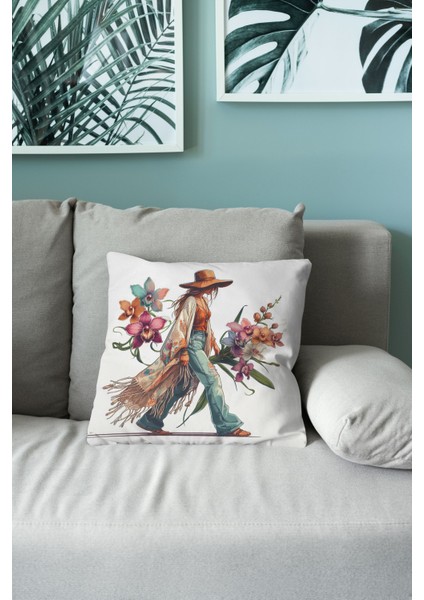 Bohem Desen Çift Taraflı Dijital Baskı Kırlent Kılıfı (Bohem Cushion Cover) fiyatları