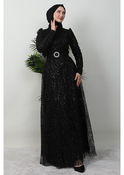 Nilda Simli Abiye Bordo