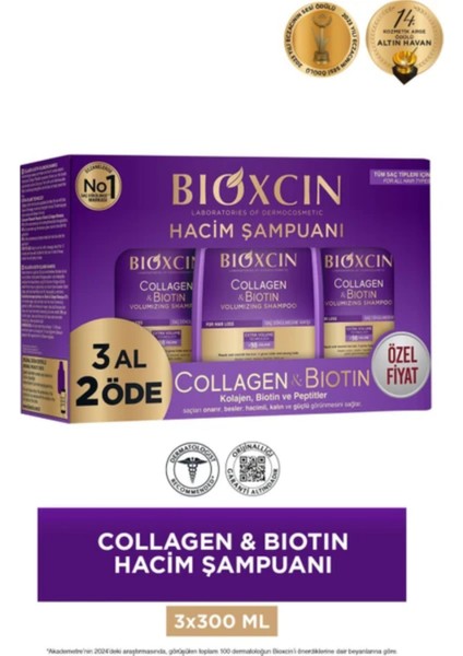 Collagen & Biotin Hacim Şampuanı 300 ml
