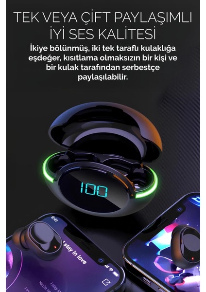 Ios/ android Uyumlu Gürültü Önleyici Hd Ses Özellikli Dokunmatik Kablosuz Bluetooth Kulaklık Db- 18 fırsatları