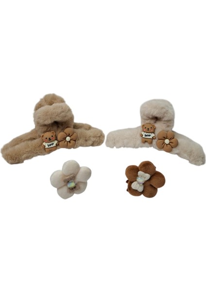 Peluş Çiçek ve Ayıcık Fig. 2 Renk Mandal Toka Papatya Fig. 2 Renk Pens Toka 4 Lü Set fiyatları