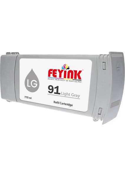 Feyink® Hp 91 Light Gray (Lg) Feyink Muadil Kartuş 775ML Designjet