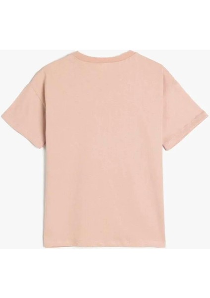 Kaykay Baskılı Bisiklet Yaka Kısa Kollu Pembe Erkek Çocuk T-Shirt 5SKB10044TK modelleri