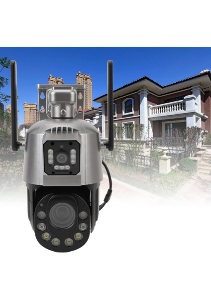 Blue Inter Int-Cmr 55 6 Mp Çift Kameralı Dış Mekan Güvenlik Kamerası Wifi Ptz Kameralar Gece Görüşü IP66 Su Geçirmez